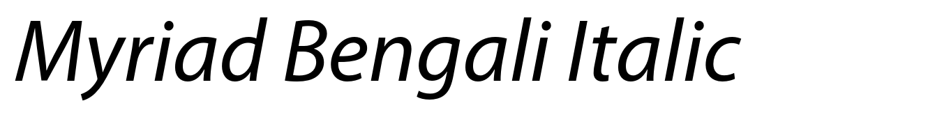 Myriad Bengali Italic